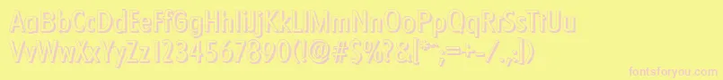 FloridashadowRegular Font – Pink Fonts on Yellow Background