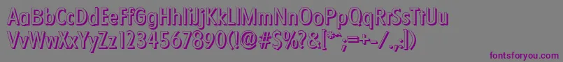 FloridashadowRegular Font – Purple Fonts on Gray Background