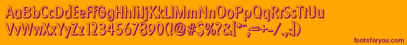 FloridashadowRegular Font – Purple Fonts on Orange Background