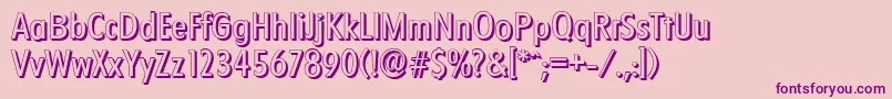 FloridashadowRegular Font – Purple Fonts on Pink Background