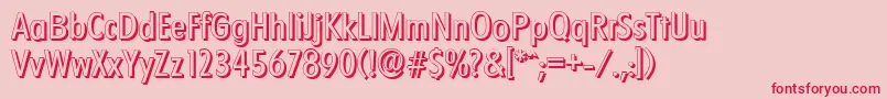 FloridashadowRegular Font – Red Fonts on Pink Background