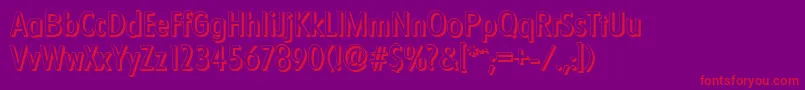 FloridashadowRegular Font – Red Fonts on Purple Background