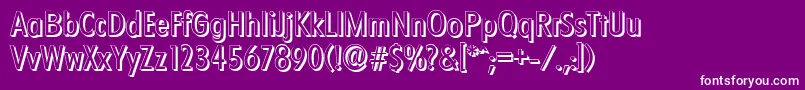 Police FloridashadowRegular – polices blanches sur fond violet