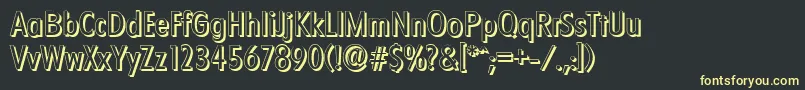 FloridashadowRegular Font – Yellow Fonts on Black Background