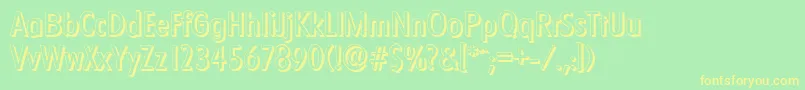 FloridashadowRegular Font – Yellow Fonts on Green Background