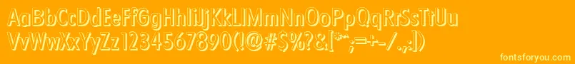 FloridashadowRegular Font – Yellow Fonts on Orange Background