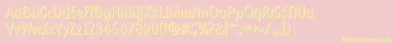 FloridashadowRegular Font – Yellow Fonts on Pink Background
