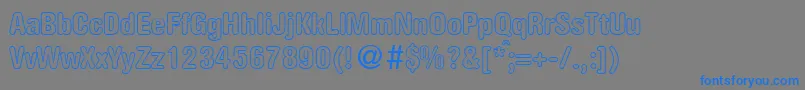 AkzentroundedoutcondBoldDb Font – Blue Fonts on Gray Background