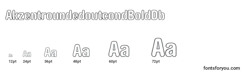 AkzentroundedoutcondBoldDb-fontin koot