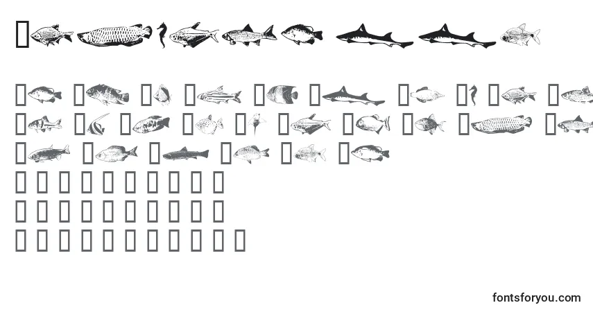 Schriftart Fishpta ffy – Alphabet, Zahlen, spezielle Symbole