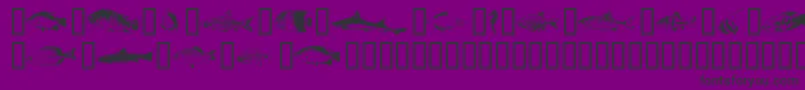 fuente Fishpta ffy – Fuentes Negras Sobre Fondo Morado