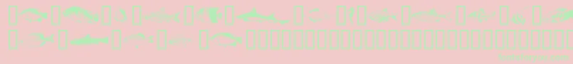 Fishpta ffy Font – Green Fonts on Pink Background