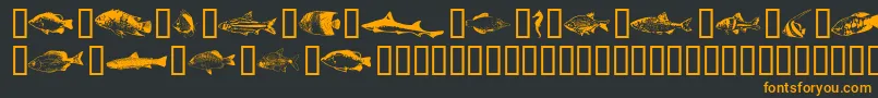 Lisätietoja Fishpta ffy-fontista Fishpta ffy-fontti – oranssit fontit mustalla taustalla