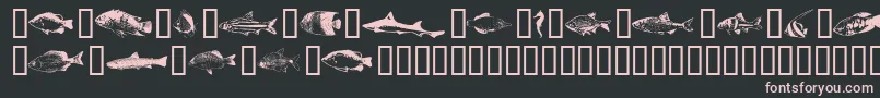 Fonte Fishpta ffy – fontes rosa em um fundo preto