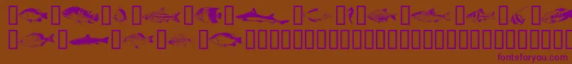 Fishpta ffy Font – Purple Fonts on Brown Background