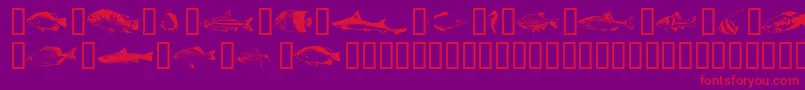 More about Fishpta ffy Font Fishpta ffy Font – Red Fonts on Purple Background