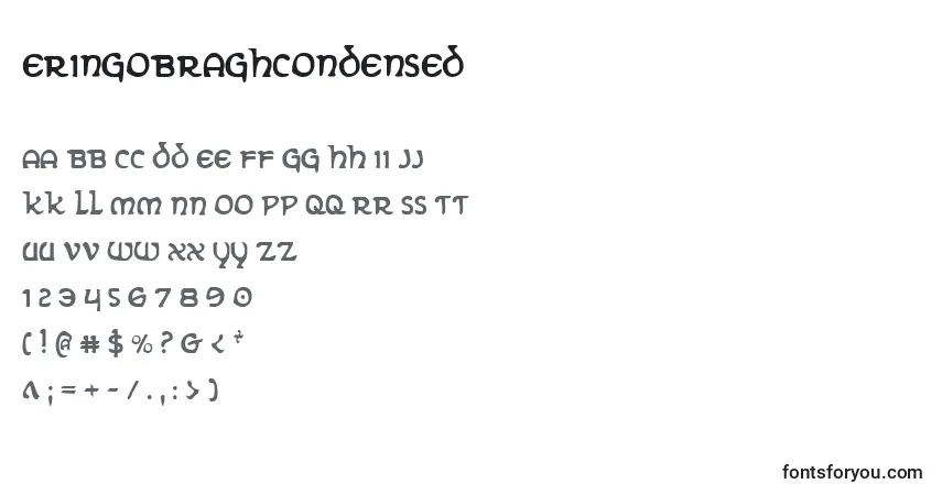 Шрифт ErinGoBraghCondensed – алфавит, цифры, специальные символы