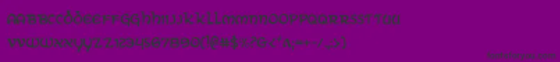 Шрифт ErinGoBraghCondensed – чёрные шрифты на фиолетовом фоне