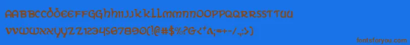 Czcionka ErinGoBraghCondensed – brązowe czcionki na niebieskim tle