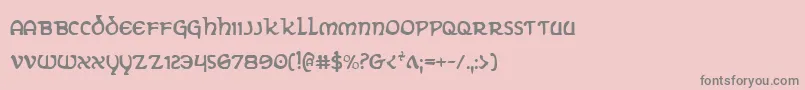 Fonte ErinGoBraghCondensed – fontes cinzas em um fundo rosa