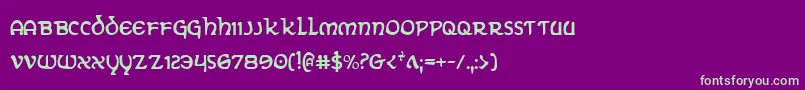 Шрифт ErinGoBraghCondensed – зелёные шрифты на фиолетовом фоне