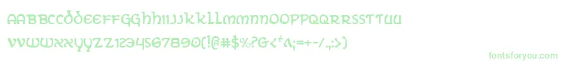 フォントErinGoBraghCondensed – 緑のフォント