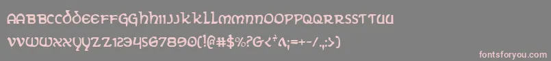 Шрифт ErinGoBraghCondensed – розовые шрифты на сером фоне