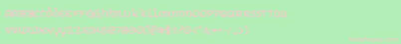 ErinGoBraghCondensed-Schriftart – Rosa Schriften auf grünem Hintergrund