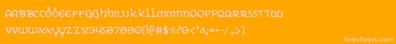 ErinGoBraghCondensed-fontti – vaaleanpunaiset fontit oranssilla taustalla
