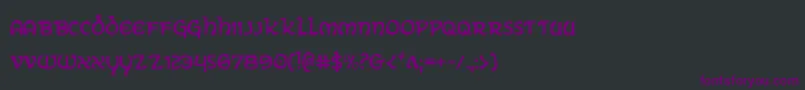 フォントErinGoBraghCondensed – 黒い背景に紫のフォント
