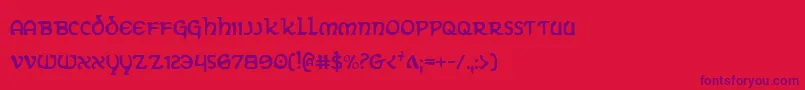 Шрифт ErinGoBraghCondensed – фиолетовые шрифты на красном фоне