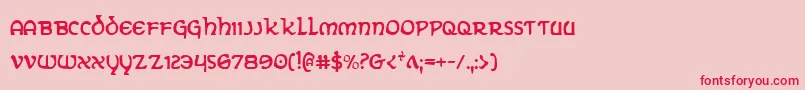 ErinGoBraghCondensed-Schriftart – Rote Schriften auf rosa Hintergrund
