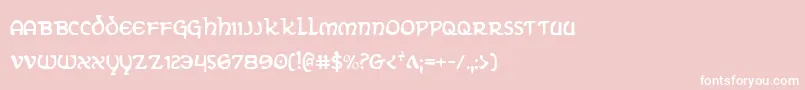 フォントErinGoBraghCondensed – ピンクの背景に白い文字