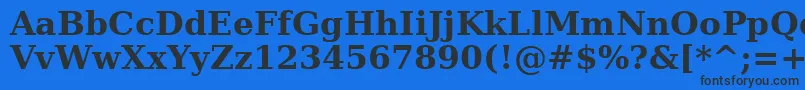 AeAlmateenBold-fontti – mustat fontit sinisellä taustalla
