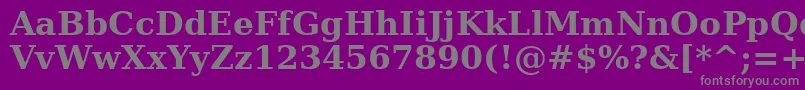 フォントAeAlmateenBold – 紫の背景に灰色の文字