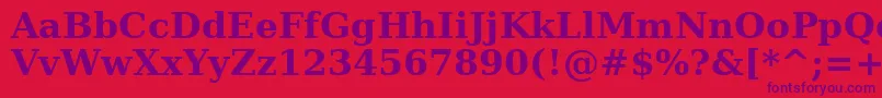 AeAlmateenBold Font – Purple Fonts on Red Background