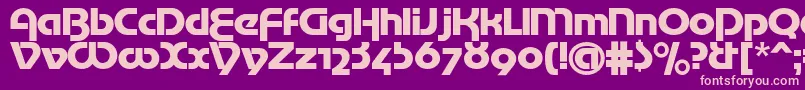 Mottertekturac Font – Pink Fonts on Purple Background