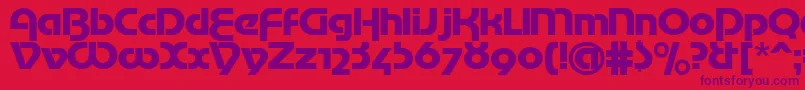 Mottertekturac Font – Purple Fonts on Red Background