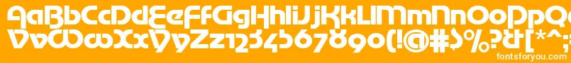 フォントMottertekturac – オレンジの背景に白い文字