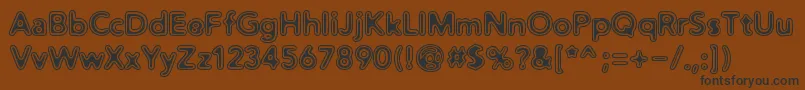 Distrov Font – Black Fonts on Brown Background
