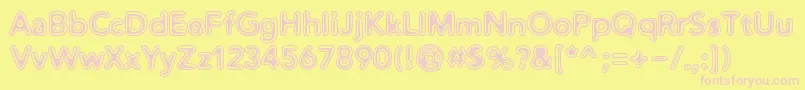 Distrov Font – Pink Fonts on Yellow Background