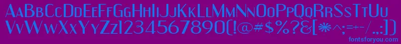 EngebrechtreexpRegular Font – Blue Fonts on Purple Background