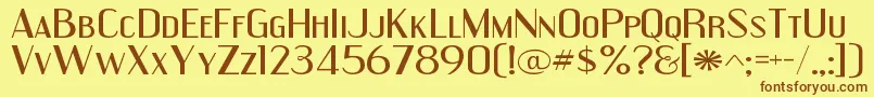 EngebrechtreexpRegular Font – Brown Fonts on Yellow Background