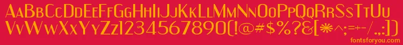 EngebrechtreexpRegular Font – Orange Fonts on Red Background