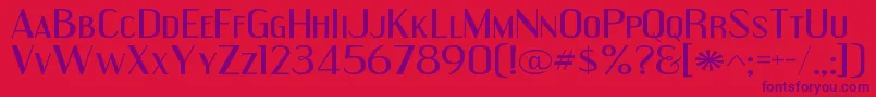 EngebrechtreexpRegular Font – Purple Fonts on Red Background