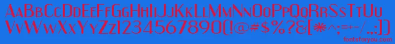 EngebrechtreexpRegular Font – Red Fonts on Blue Background