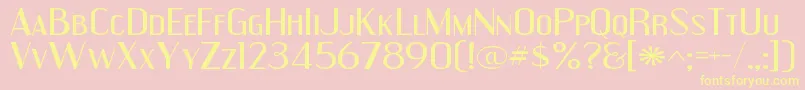 Police EngebrechtreexpRegular – polices jaunes sur fond rose