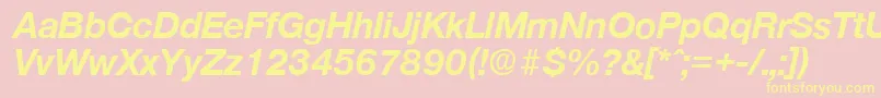 OlnovaBoldita Font – Yellow Fonts on Pink Background