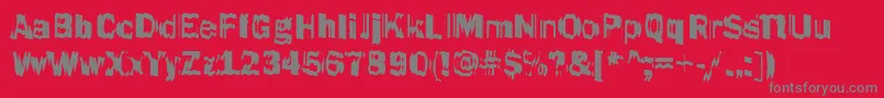 Funky46Bold Font – Gray Fonts on Red Background