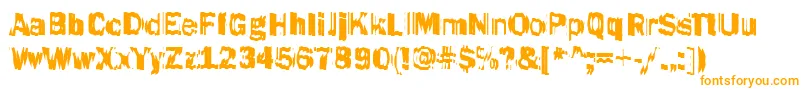 Funky46Bold Font – Orange Fonts on White Background